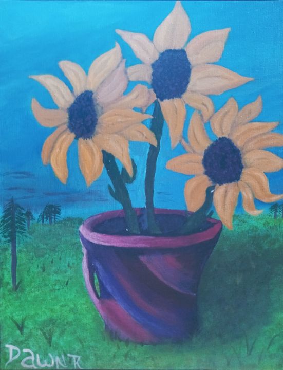 Sunflower pitcher - Dawn Roberts