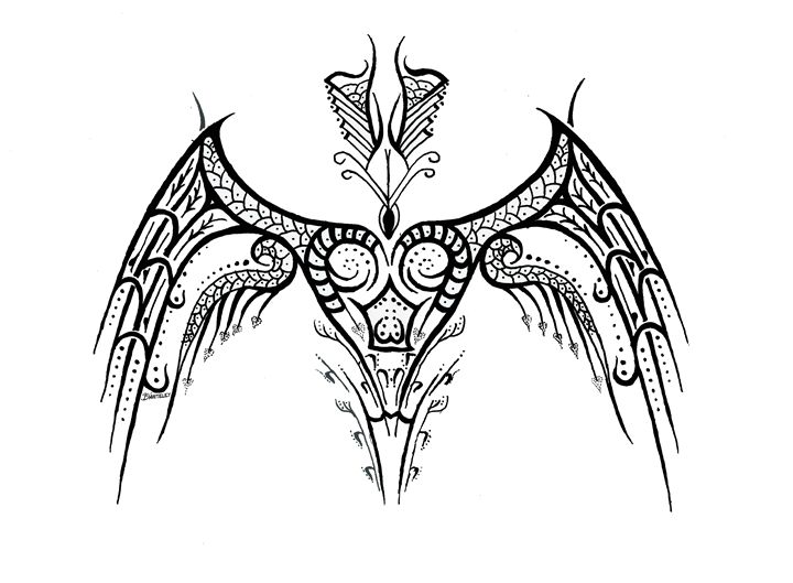dragon wings tribal