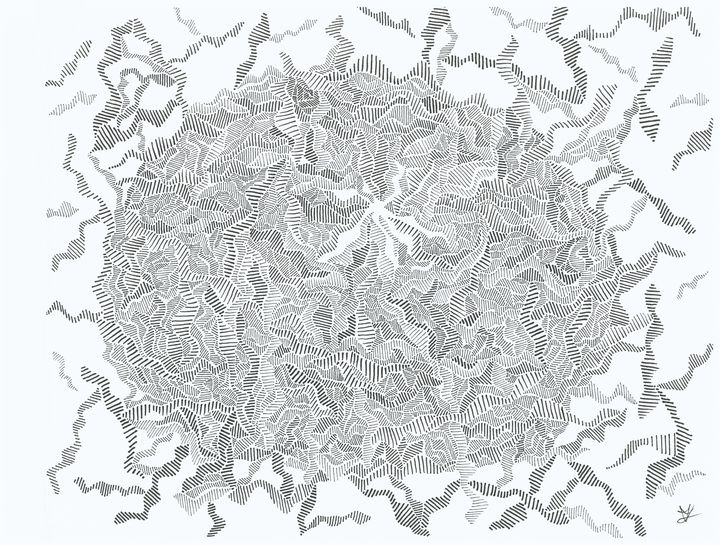 Countless Lines Draw Mindless - LinesOnLines - Drawings & Illustration, Abstract, Geometric ...