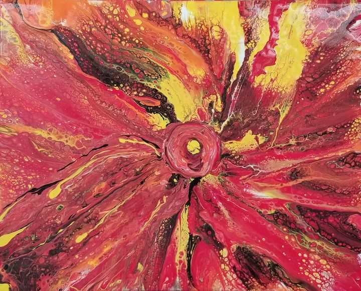 Sunburst flower - Underground Art - a MKurka Art Studio