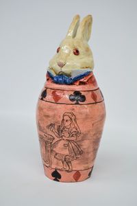 White Rabbit Canopic Jar - Andres W. Fine Art