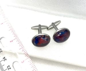 Stainless steel cufflinks handmade - Impressions by ISY