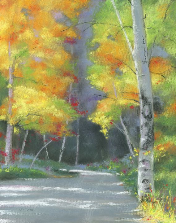 Fall road in Wisconsin Ken Young Art Digital Art & AI, Landscapes