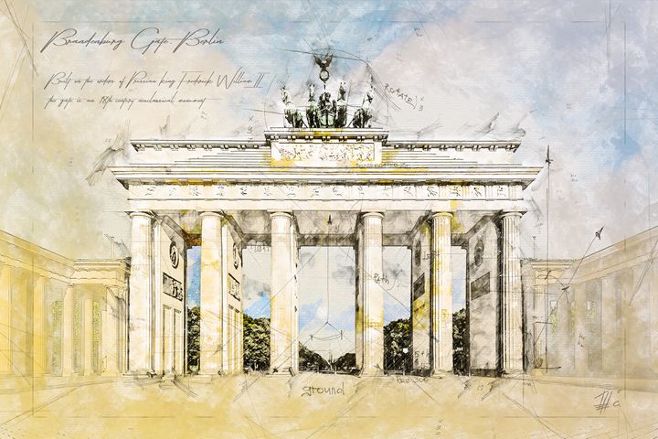 Brandenburg Gate Berlin Theodor Decker Drawings Illustration Buildings Architecture Landmarks National Monuments Artpal Brandenburg Gate Berlin Theodor Decker Drawings Illustration Buildings Architecture Landmarks National Monuments Artpal
