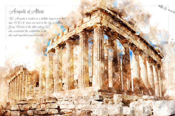 The Acropolis of Athens - Restoration of the Propylaea | ClipArt ETC