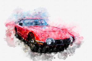 TOYOTA SUPRA - Yuka Takahashi - Paintings & Prints, Vehicles
