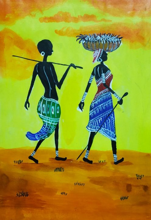 An African Journey - BHABYA & BHASWATI - Paintings & Prints, Ethnic ...