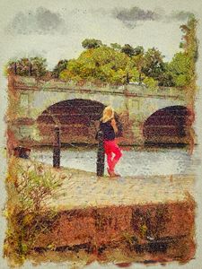 The girl by the river