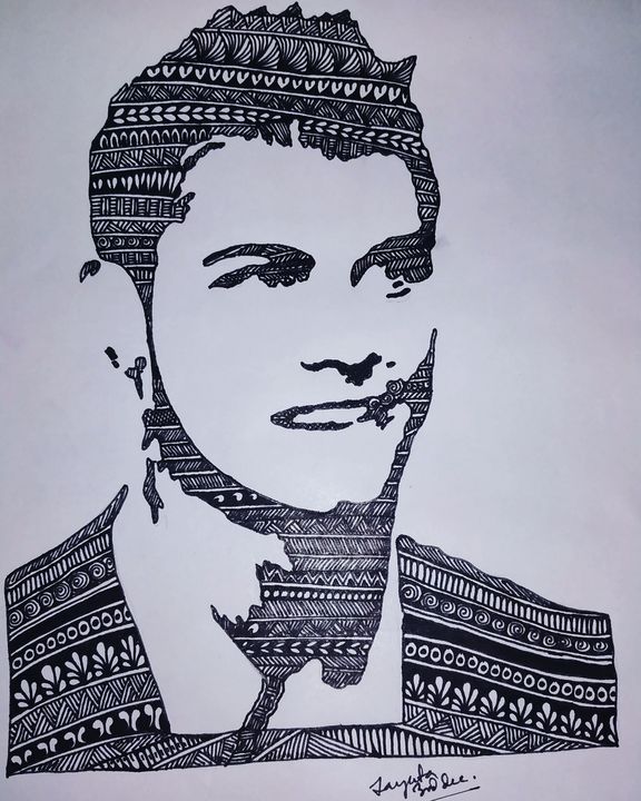 Christiano Ronaldo Doodle Art Heavenlycrafted Paintings Prints People Figures Celebrity Other Celebrity Artpal