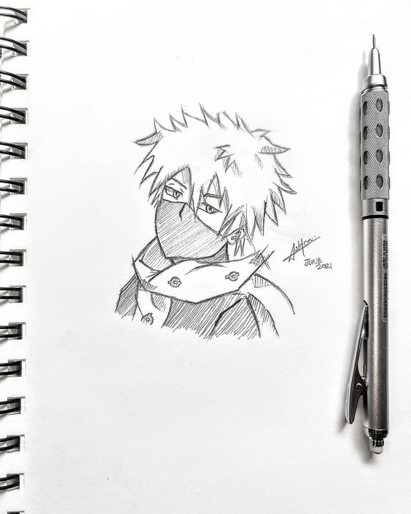 Kakashi Hatake Drawing  Cool drawings, Drawings, Sketches easy