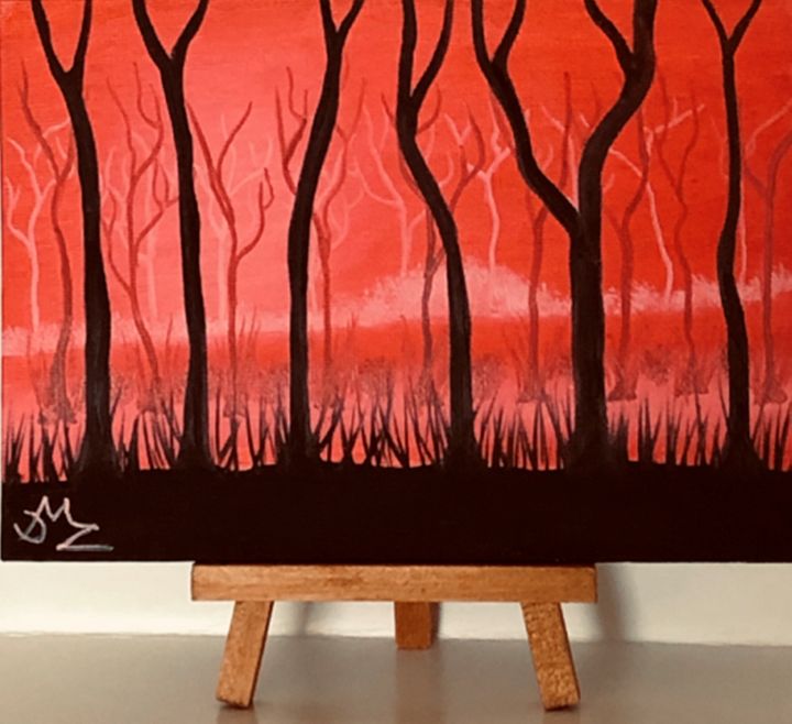 Misty Forest Red - DMZ Art