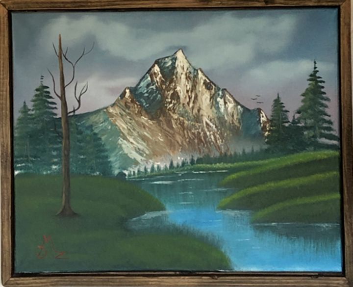 Mountain Scene with Lake - DMZ Art