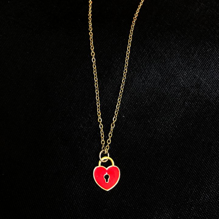 COACH®: Mini Demi Fine Padlock Heart Necklace