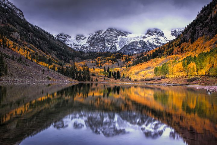 Storm Clouds over Maroon Bells - Vision & Light Photography