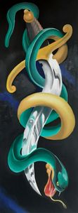 Snake and dagger