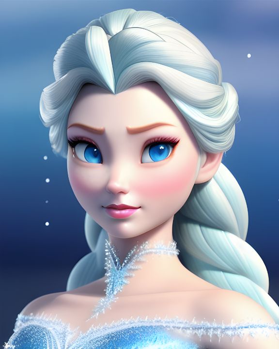 Frozen ice princess elsa portrait - Disney my realistic art HD FULL 4K ...