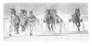 Society Of Harness Racing Drawing by Carlo Casaltoli - Pixels