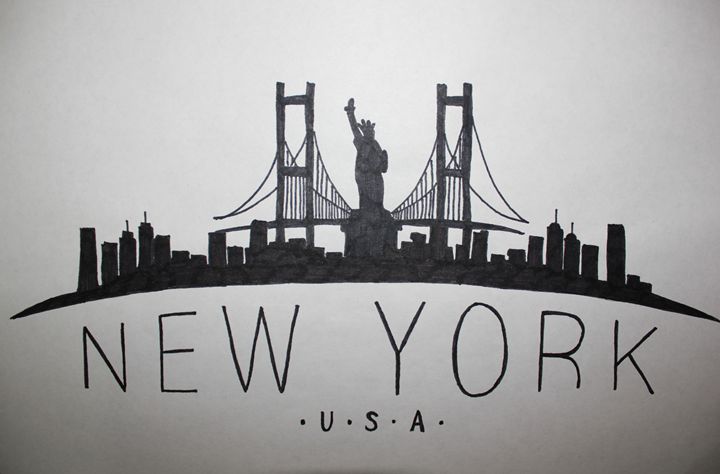 New York as a vector - Sketching with Ginny