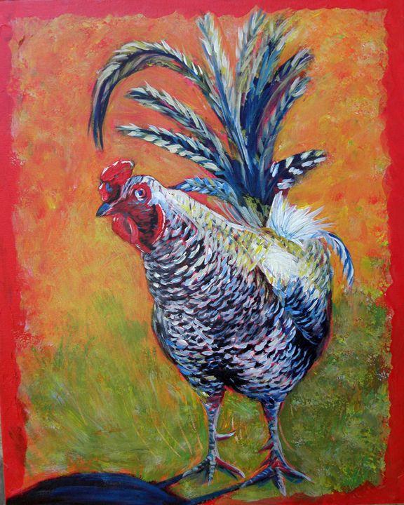 King of the Farmyard - Cathy E Geib Art - Paintings & Prints, Animals ...