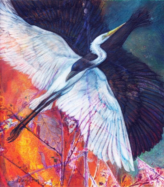 Separation of Heron and Crow II - Sharmon Davidson Art