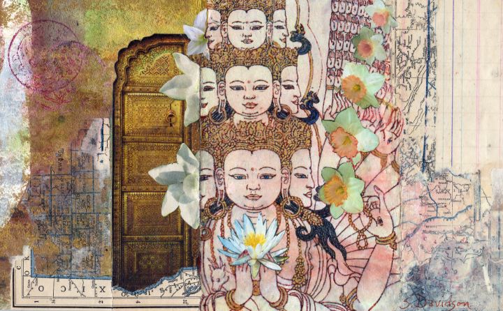 Avalokiteshvara in Bloom - Sharmon Davidson Art