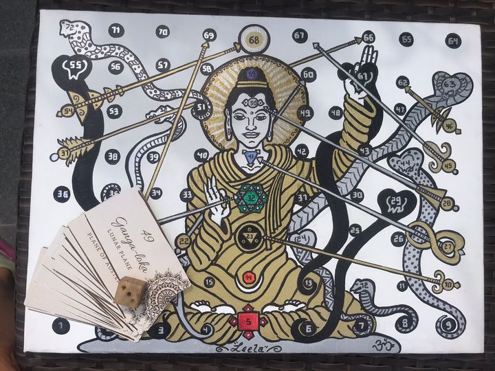 Spiritual Yoga Art Personalized Details about   Handmade Board Game of Yoga and Chakras 
