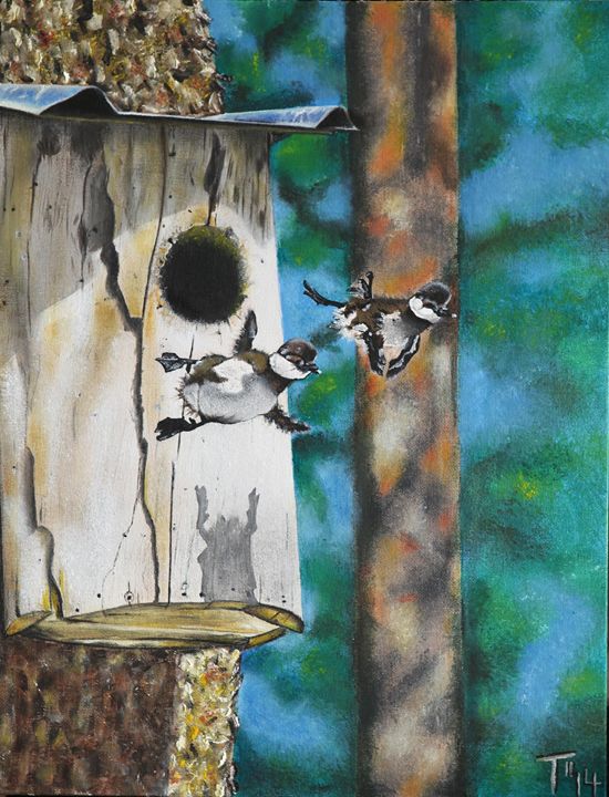 South Carolina Wood Ducklings - MyMixedMedia
