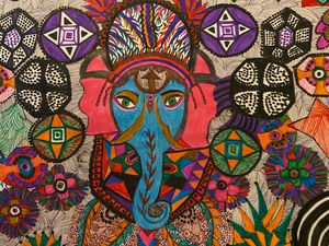 Krishna Pen Art - Sumitras - Drawings & Illustration, Ethnic, Cultural, &  Tribal, Asian & Indian, Indian - ArtPal