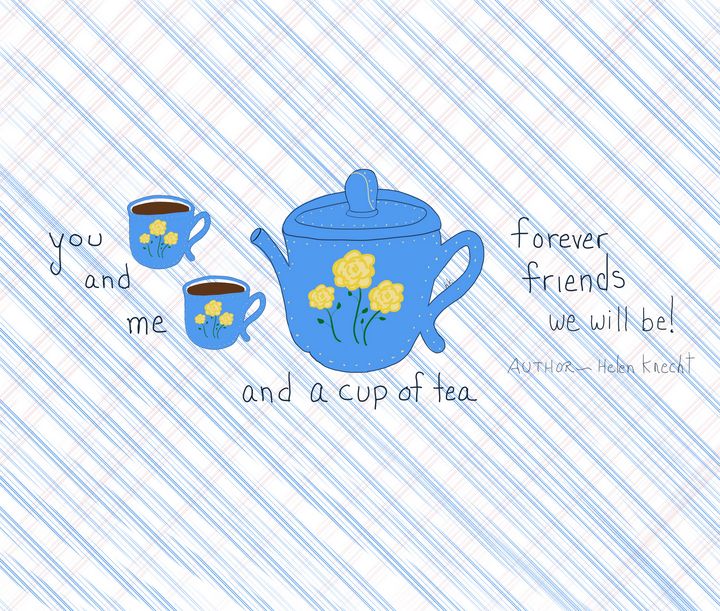 You And Me And A Cup Of Tea Hkoriginals Digital Art Still Life Tableware Other Tableware Artpal