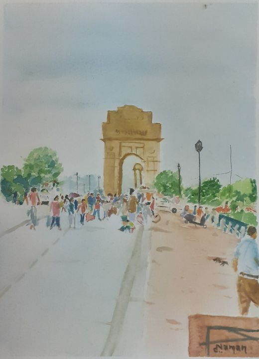 India Gate Water Colour Drawing Stock Illustration 1497910055 | Shutterstock-saigonsouth.com.vn