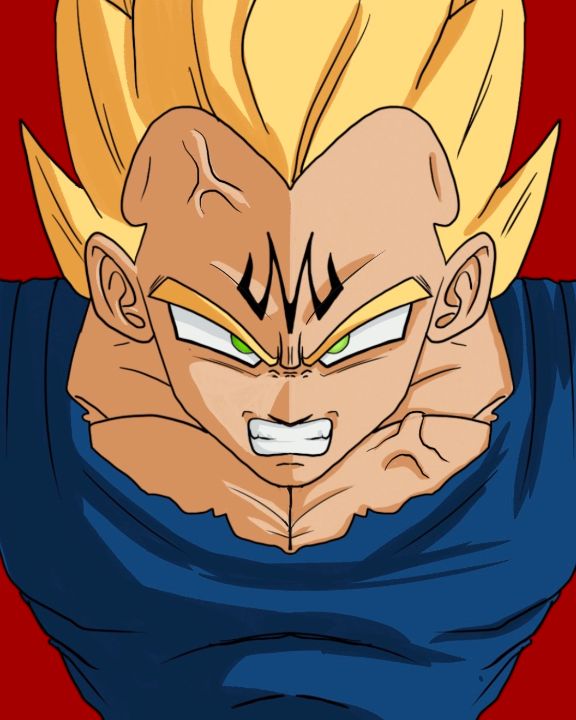 Majin Vegeta, Dragon ball z, Anime art