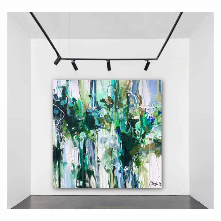 The island - Huge abstract painting - Maria Esmar