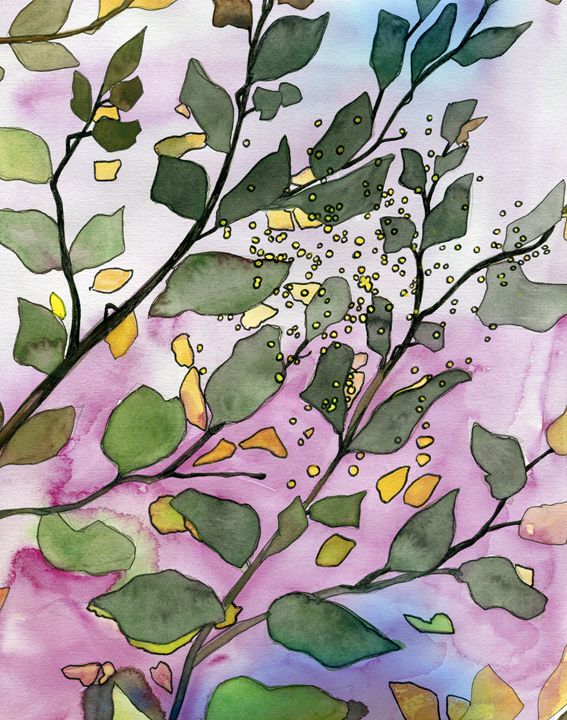 Yellow Leaves - Christina Rahm Art