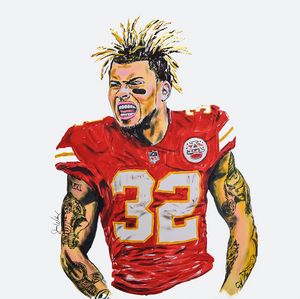 Tyrann Mathieu The Honey Badger Kansas City Chiefs Digital Art by