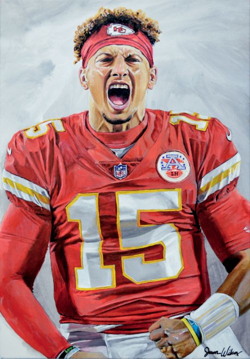 Pat Mahomes - The Art of Jason Wilcox - Paintings & Prints, Sports ...