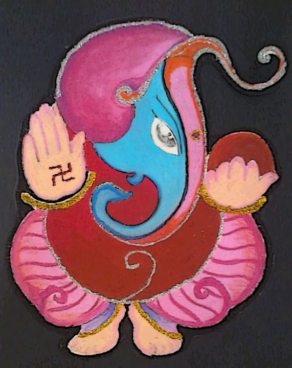 Ganesh painting- Modern art - YouTube