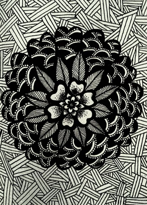 Flower Mandala - Art with Pen
