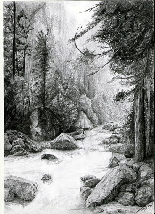 How To Draw A River With Pencil This free beginners drawing lesson