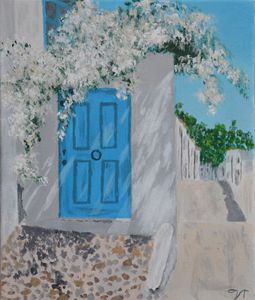 A quiet corner in a Greek village
