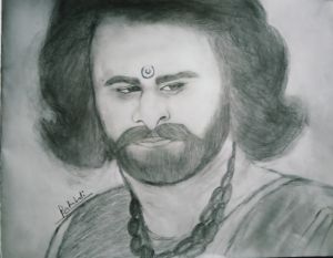 Artist Shubham Dogra  Pencil Sketch of Prabhas as  in Bahubali drawn by  me Hows it  Facebook
