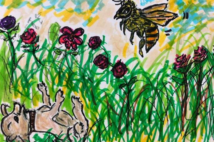Cleopatra Garden and Bee - Bevs Art and Soul