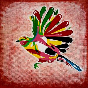 Abstract colorful bird