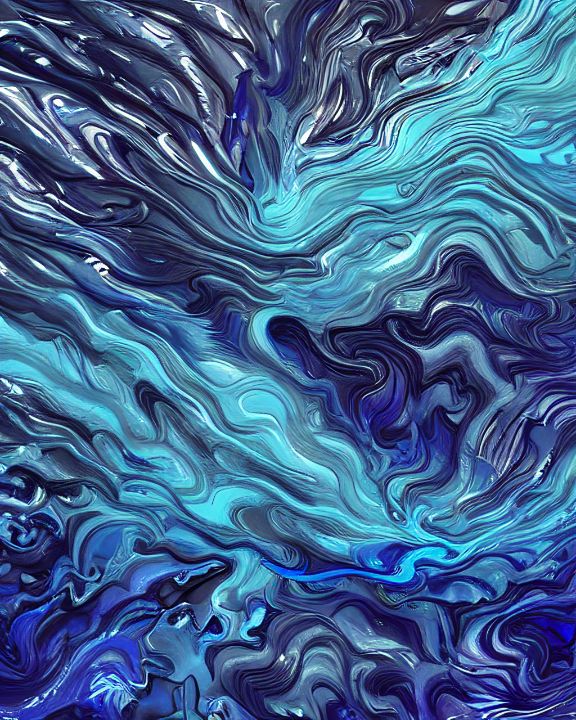 blue abstract - sarramedj - Drawings & Illustration, Abstract ...