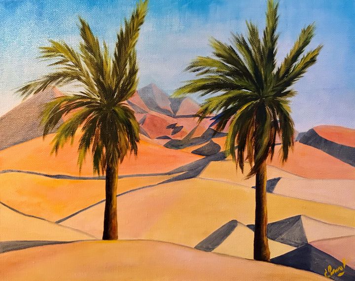 DUNES UAE, oil painting, original - Art Gallery by S.Shavrina