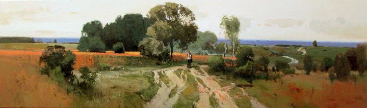 The Road Through The Fields - Vytautas Laisonas / Paintings