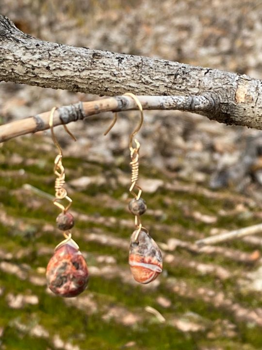 Jasper store stone earrings