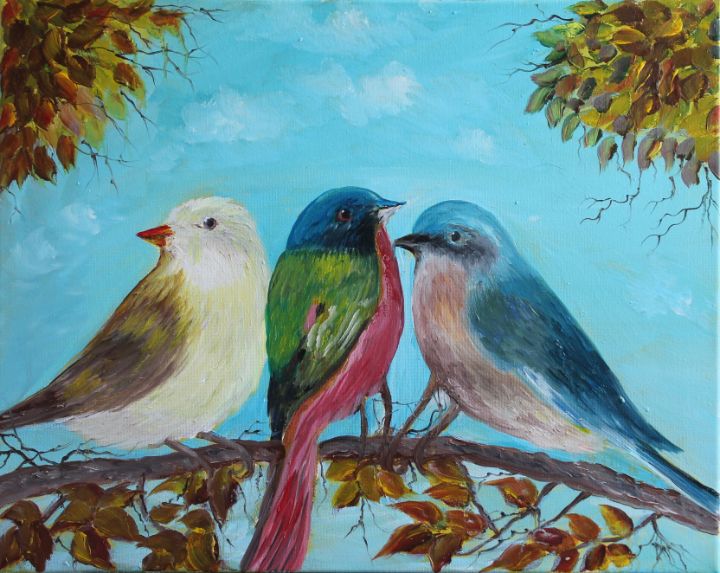 Three Little Birds - Amal's Art