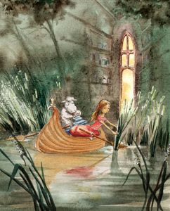 Alice In The Boat - InkPaintFunnyPicture