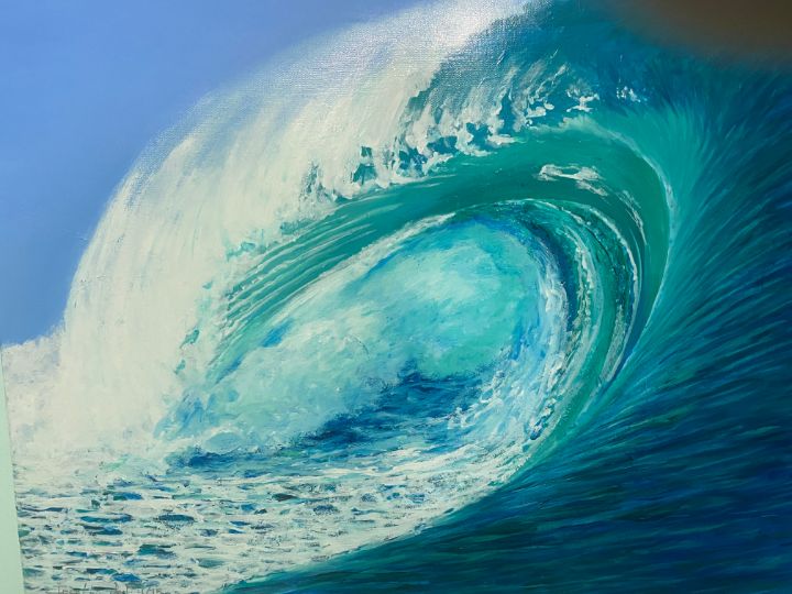 Huge wave - Jeff's Art - Paintings & Prints, Landscapes & Nature, Beach &  Ocean, Waves - ArtPal