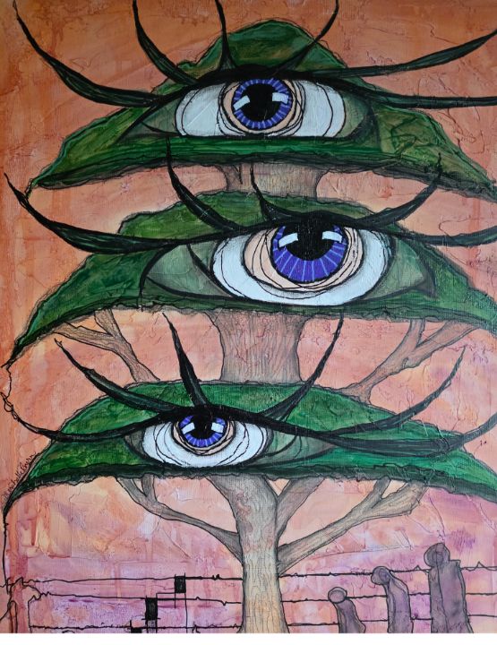 Tree with three Eyes - Mirabelle Rivera Art Gallery - Paintings ...